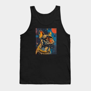 Vintage French bulldog astronaut portrait Tank Top